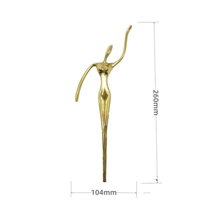 Drawer Handles Creative Ballet Dancer Brass Thinker Shape Wardrobe Cabinet Pulls