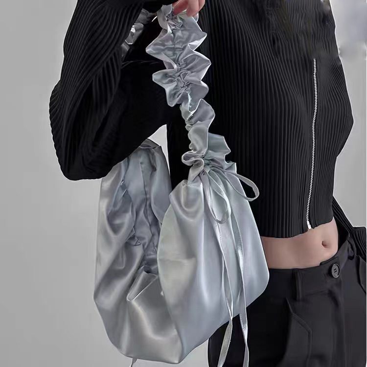 Strap Shoulder Bags Silk Handbags Elegant Crossbody Bag Hobos Tote Shopper Purse