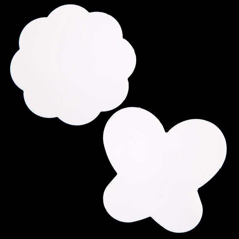 Nail Art Tools 2Pcs Silicone Paint Palette Mats Butterfly Plum Blossom Stamp Pad