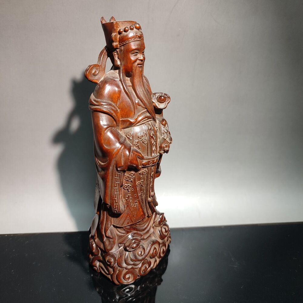 antique asian wood carving pop figurine room decor aesthetic Statues decorative