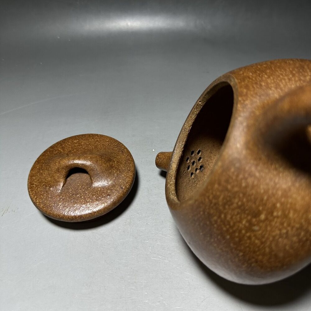 vintage chinese yixing purple clay teapot zisha ceremony carving Collectible art