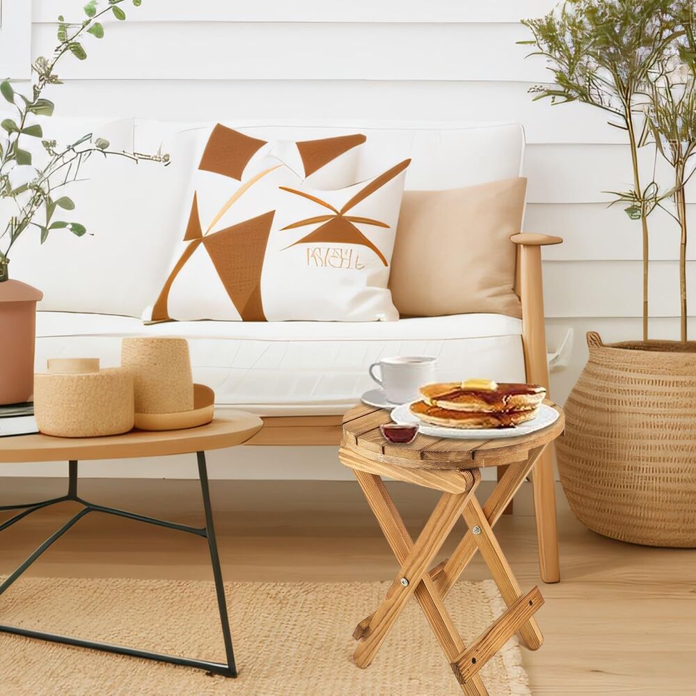 Multi-Purpose Wooden Folding Patio Table Portable Desk Home Office Decoration