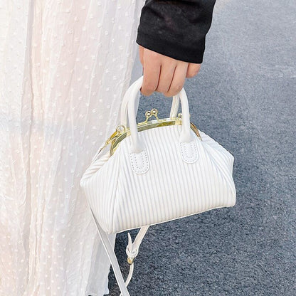 Pleated Handbag with Handle Shoulder Bag Women Clutch Purses Crossbody Bag