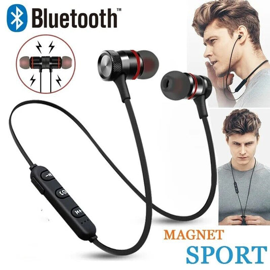 Headphones Wireless Bluetooth Sport Gym Earphones Earbuds Headset with MIC Bass
