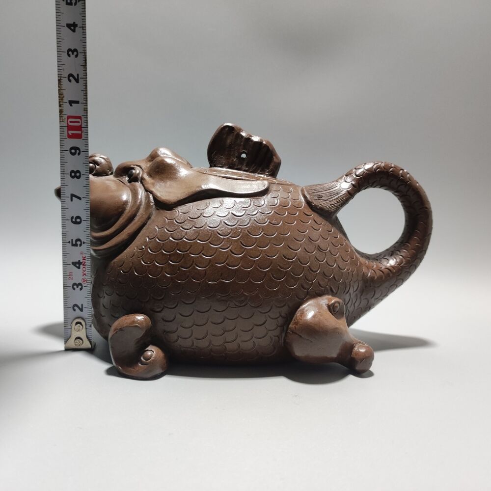 Vintage Chinese Yixing Purple Clay Teapot Zisha Ceremony Collection Rare Large