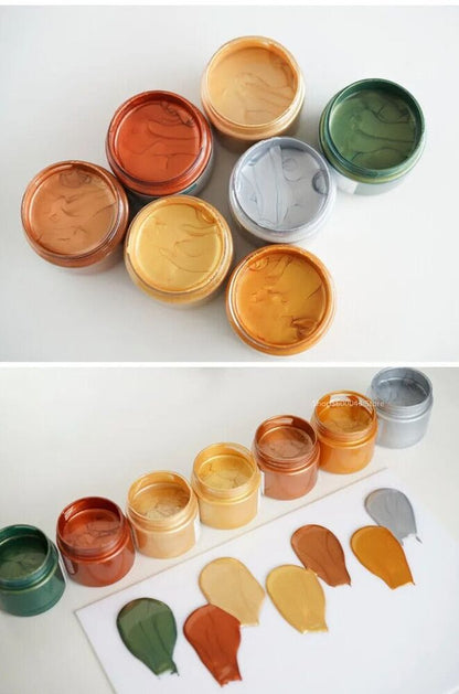 Acrylic Paint 20ml Metallic Waterproof Non-Fading Statue Candle Plaster Coloring