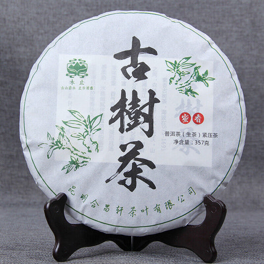 357g Natural Ancient Tree Cha Puerh Tea Top Yunnan Pu'er Green Tea Cake Gift Tea