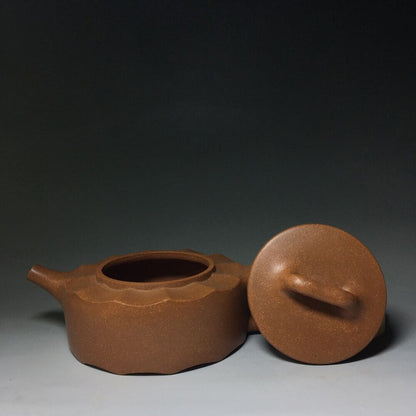 vintage chinese yixing purple clay teapot zisha ceremony carving Collectible art