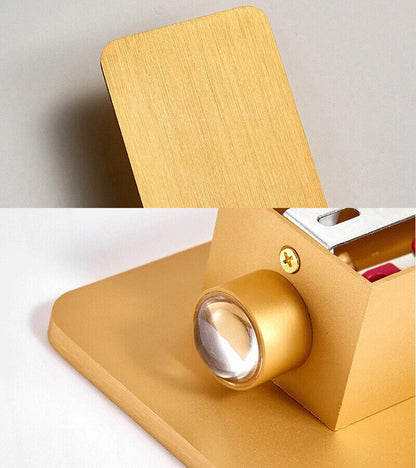 Wall Lamp 6W LED Modern Simple Indoor Decor Brushed Gold Black Double Head Light