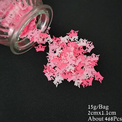 Confetti 15g PVC Pink Crown Imperial Royal Color Girl Birthday Table Decoration