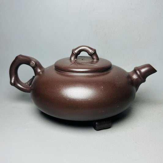 Chinese Yixing Purple Clay Teapot Zisha Ceremony Bamboo Plum Blossom Teaware Art