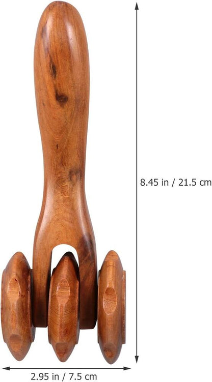 Wooden Scraping Body Massage Tool Roller Reflexology Acupuncture Massager Gift