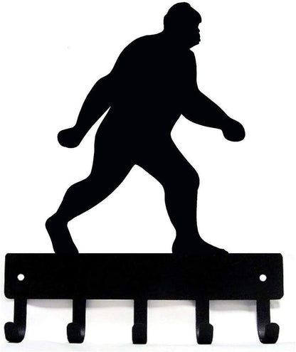 Bigfoot Key Rack Hanger - 6 Inch Wide/9 Inch Wide Metal Wall Art