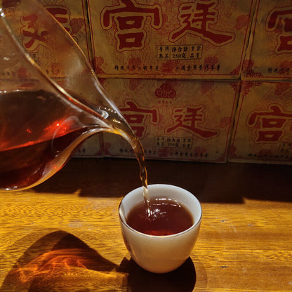Chinese Old Pu-erh Tea Brick Ripe Puer Menghai Shu Tea sticky rice Taste Puerh