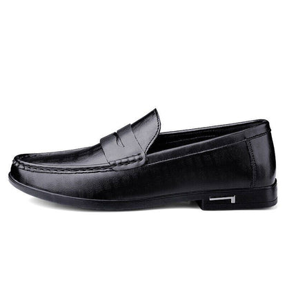 Autumn Spring Mens Loafers Shoes Leather Loafer Black Brown