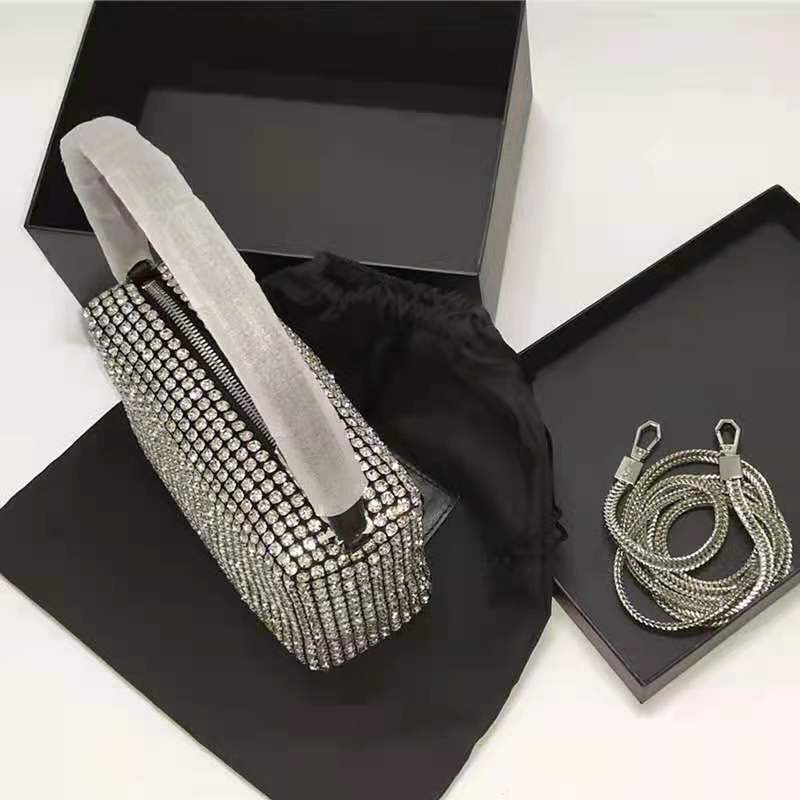 New Women's Bag Rhinestone Bag Glittering Diamond Full Mini Bag Top Hot