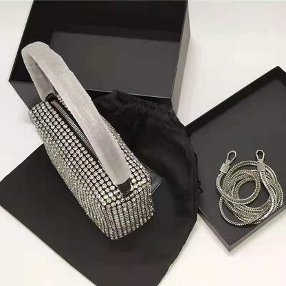 New Women's Bag Rhinestone Bag Glittering Diamond Full Mini Bag Top Hot