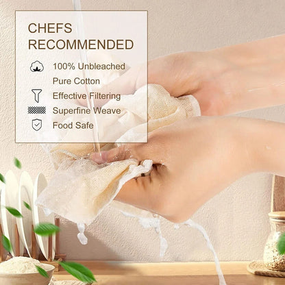 Cheesecloth Fabrics Milk Coffee Tea Reusable Straining Filters Kitchen Strainers