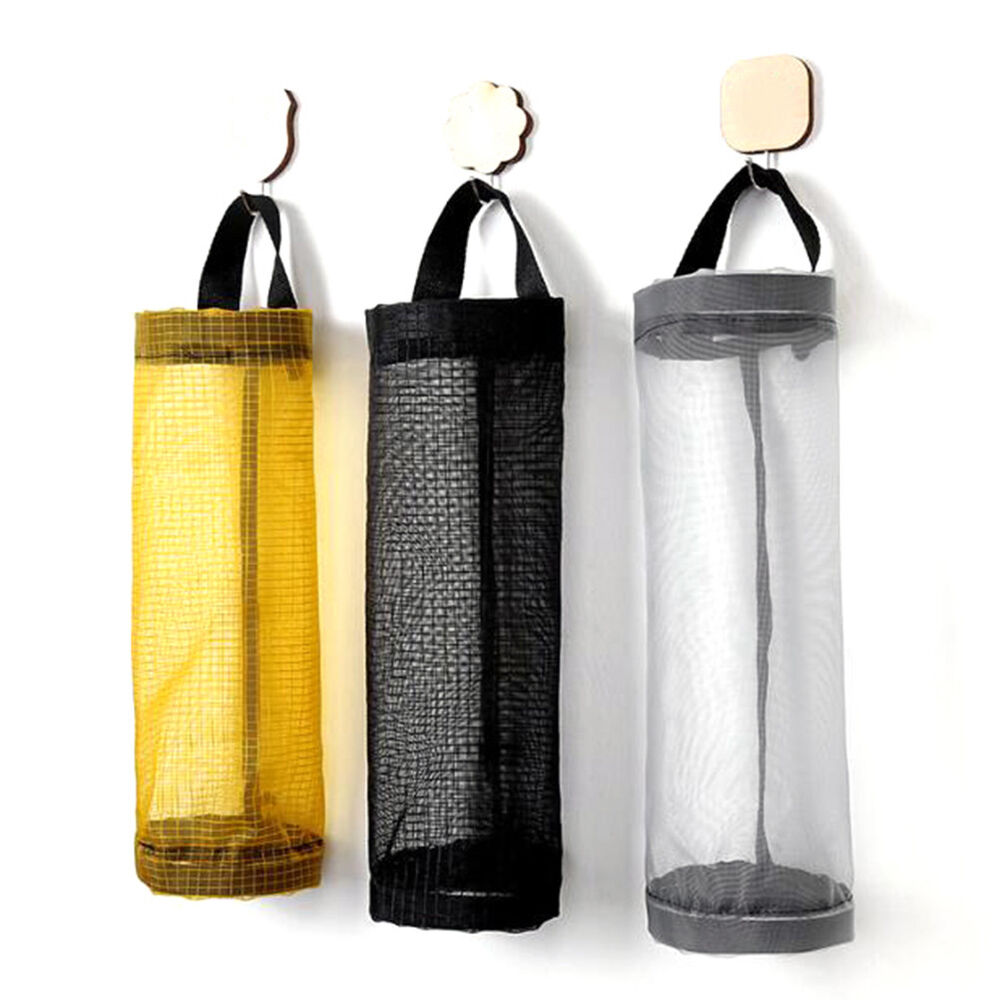 Grocery bags holder wall mount storage dispenser plastic kitchen organizer P-ca