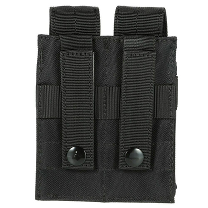 9mm Tactical Double Magazine Pouch Flashlight Holder Hunting Waist Belt Mag Bag