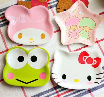 Cute My Melody Hello Kitty Fruit Dishes Kids Snack Dessert Cake Small Tableware