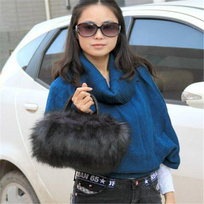 Pretty Cute Faux Rabbit Fur Handbag Shoulder Messenger Bag Fashion Long FurGrass