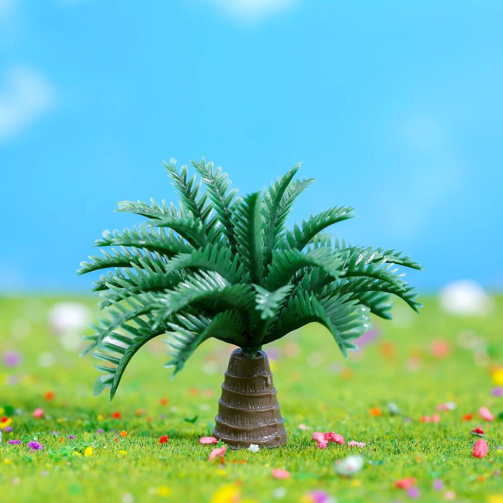 Coconut Palm Tree 20Pcs Resin Bush Mini Dwarf Scenery DIY Diorama Model 2.5~4cm
