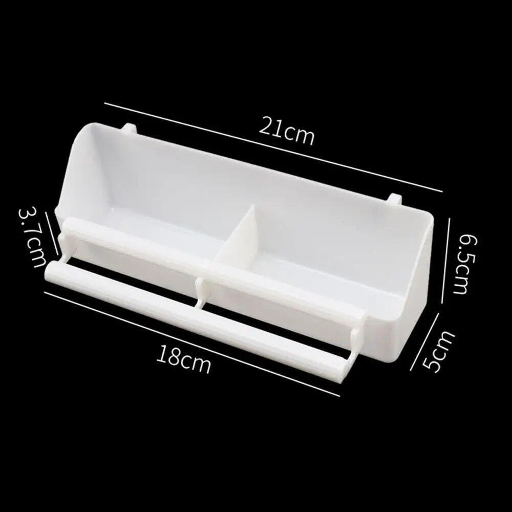 2 Cup Twin Bird Seeds Hanging Dispenser Budgie Canary Feeder Perch Water Double