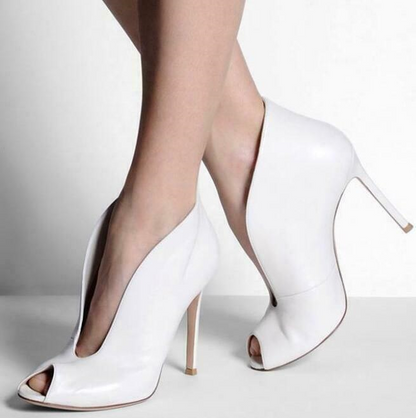 Occident Womens Ankle Boots Party Stilettos High Heel Open Toe Casual Sandals #