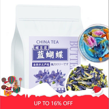 Herbal Tea Yunnan Butterfly Bean Flower Blue Butterfly Fresh Loose Leaf 100g