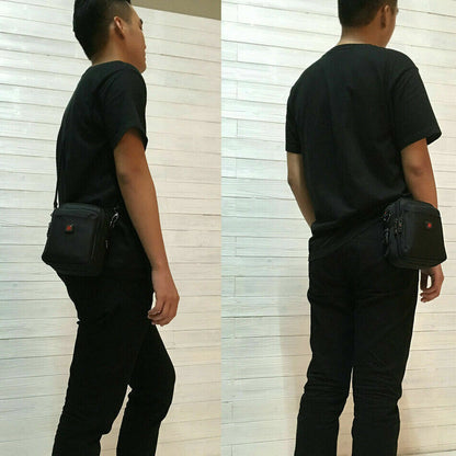 Men's Crossbody Bag Waterproof Purse Oxford 1680D Zipper Shoulder Bag Versatile