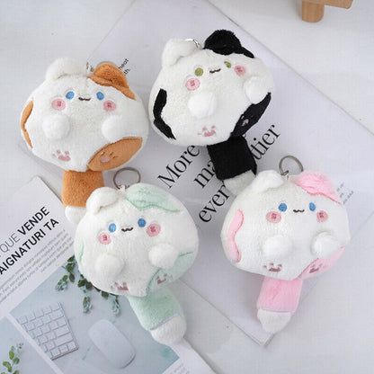 Kawaii Cat Plush Doll Pendant Cute Soft Stuffed Keychain Lovely Bag Decoration