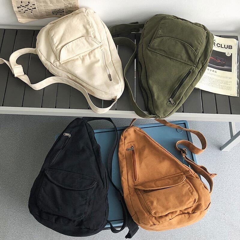 Women Shoulder Bag Canvas Crossbody Female Bag Ladies Chest Bag
