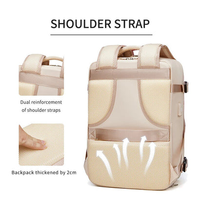 Women Backpack 15.6inch Girl School Backpack Shoe Bag Travel Backpack