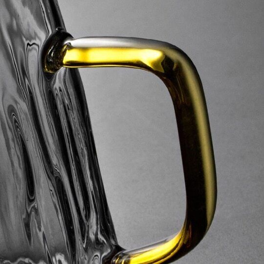 Glass Glacier Design Mug Big Coffee Mug with Handle Nordic Style Tea Mug 420 ml