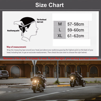 Motorcycle Half Helmet DOT Retro Motorcycle Helmet On-Road for Men Women Gift