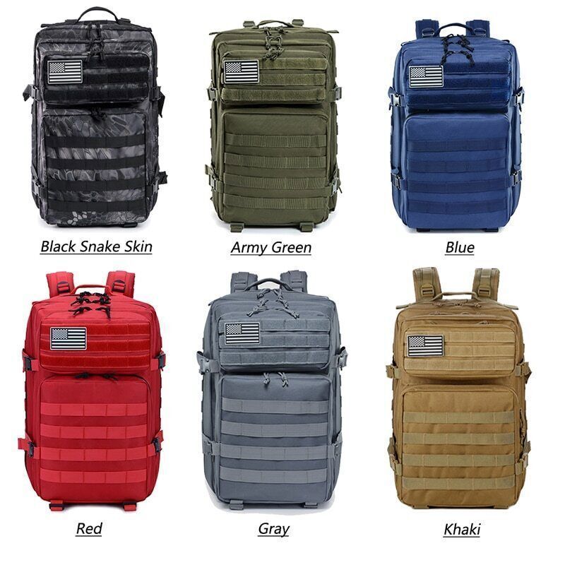 50L Camouflage Tactical Backpack Men Army Bags Hunting Trekking Rucksack Bag