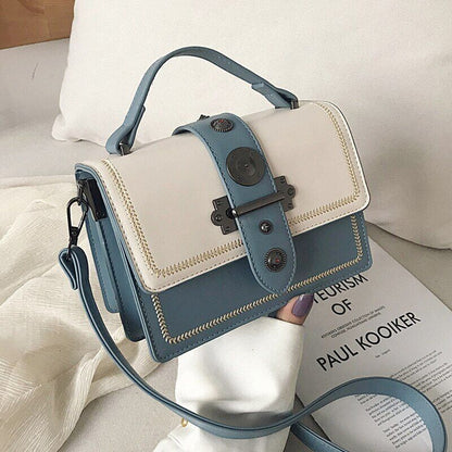 Female Casual Tote Bag Pu Leather Women's Handbag Rivet Shoulder Bags