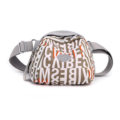 Women Shoulder Messenger printing Bag Nylon Oxford Lightweight Zipper