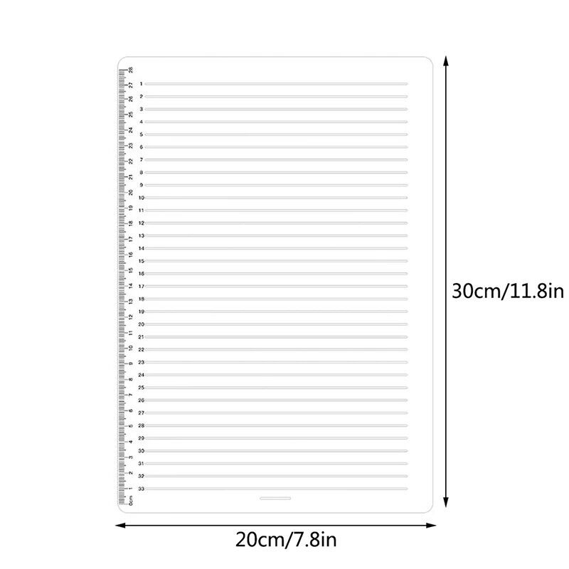 Calligraphy Stencil Template Plastic Clear Ruler Writing Straight Line Guide Aid