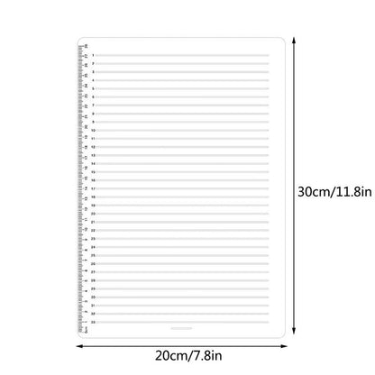 Calligraphy Stencil Template Plastic Clear Ruler Writing Straight Line Guide Aid
