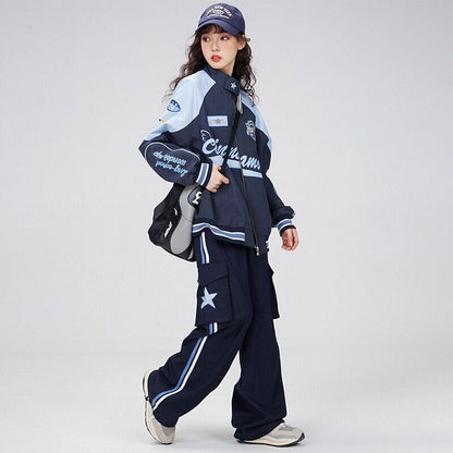 Cinnamonroll Wind Biker Punching Tops Loose Jacket anime overcoat cartoon new