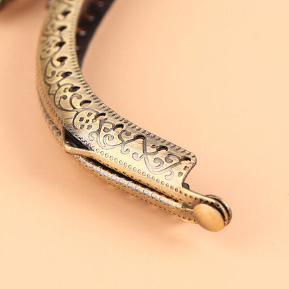 1Pc 12.5cm Bird Head Embossed Antique Bronze Metal Purse Frame Bag Kiss Clasp
