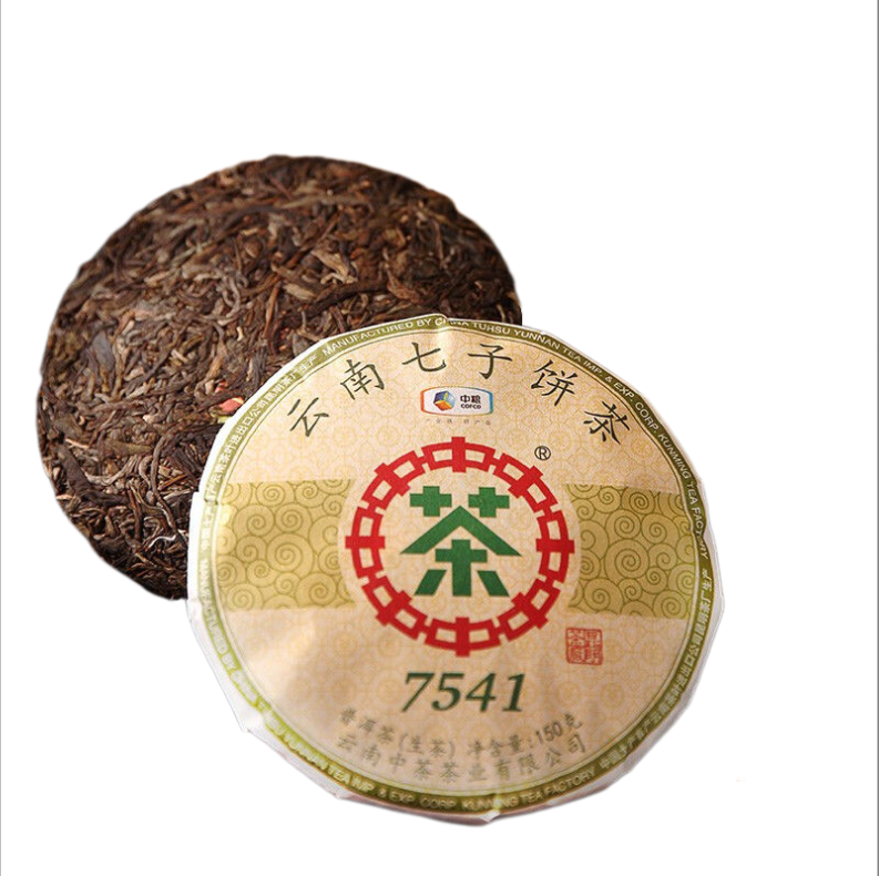 COFCO Puerh Tea Menghai Seven Sons Cake Classic 7541 Puerh Raw Tea Cake 150g