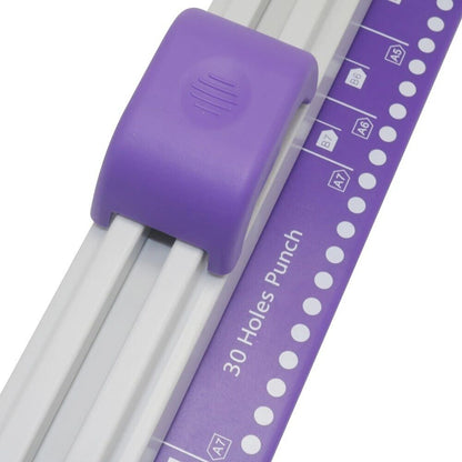 Paper Punch 30Holes Plastic Metal Puncher Sliding Automatic Positioning Punching