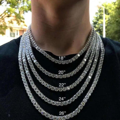 ICED 2 Row Tennis Chain Choker Gold Plated Mens Hip Hop CZ Necklace Jewelry