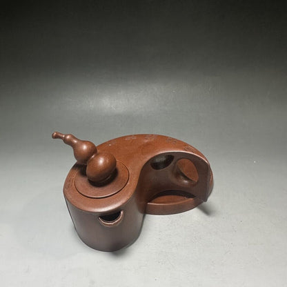 vintage chinese yixing purple clay teapot zisha ceremony carving Collectible art