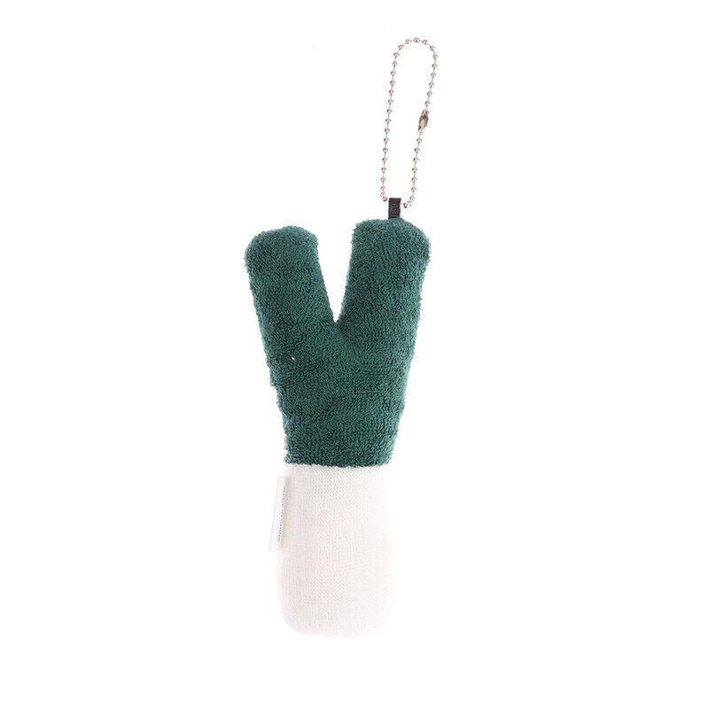 Green Onion Plush Toy Vegetable Pendant Stuffed Doll Keychain Bag Key Ring Decor