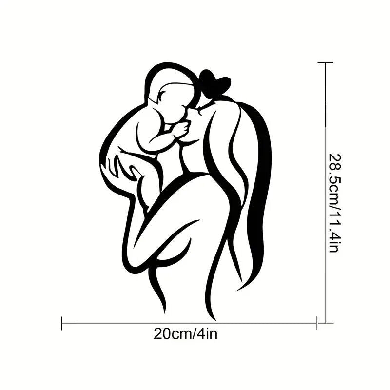 Mother & Child Mother Wall Art, Love And Mother's Day Wall Decor Metal