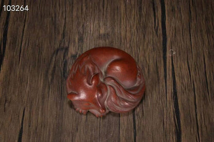chinese tea pet crafty villainous person fox sculpture zisha yixing clay lucky